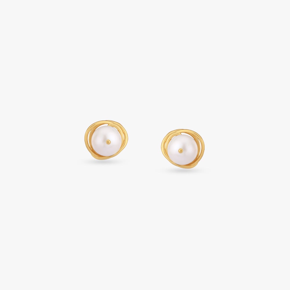 

Spiral Aura Gold Stud Earrings