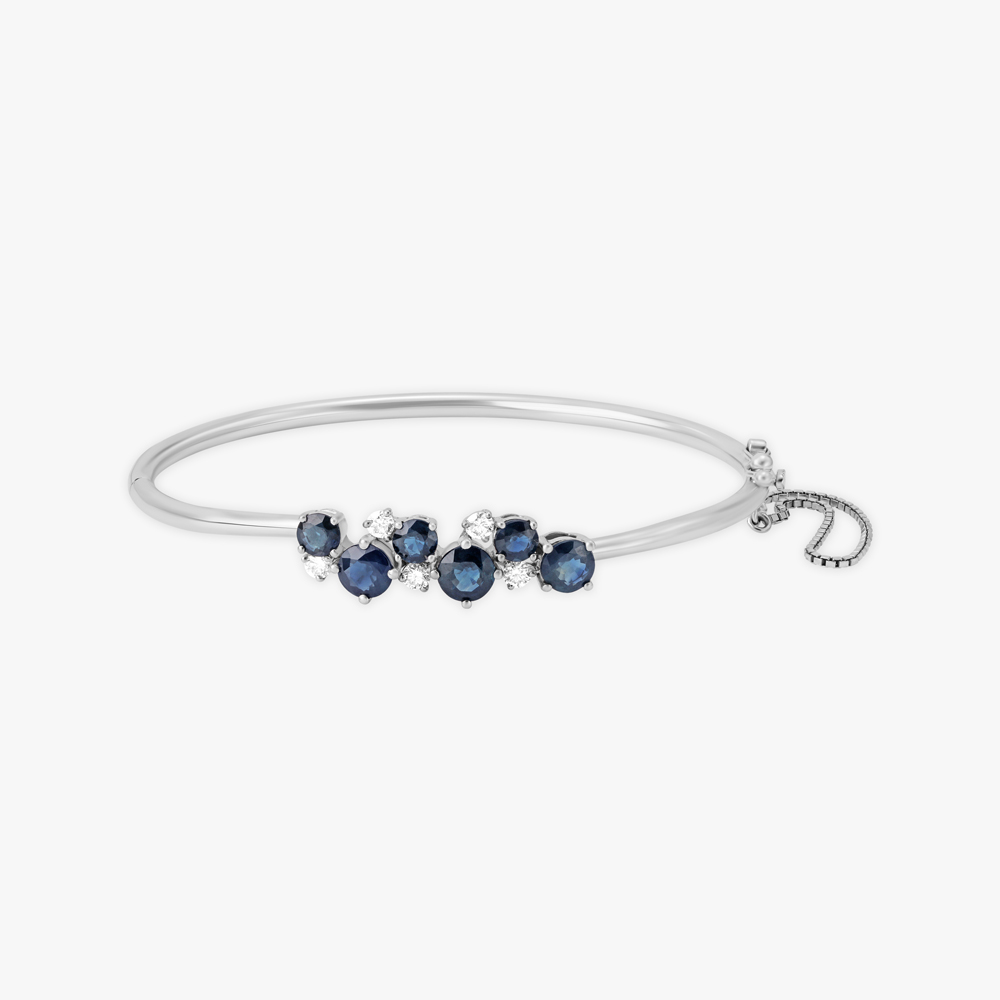 Enchanting Sapphire and Diamonds Bangle