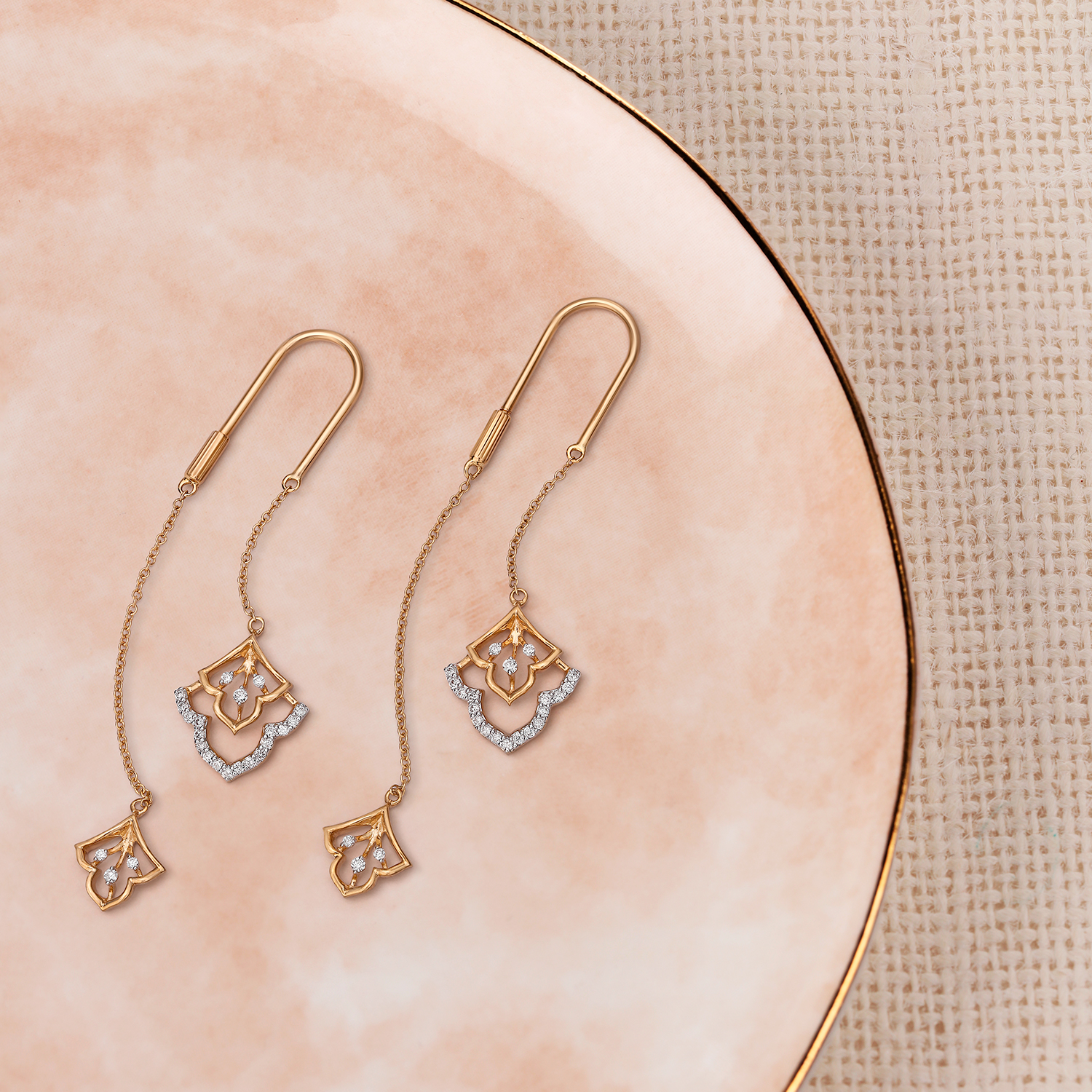 Chic Diamond Hoop Earrings