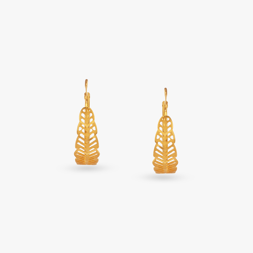 Gilded Vein Gold Hoop Earrings,,hi-res image number null