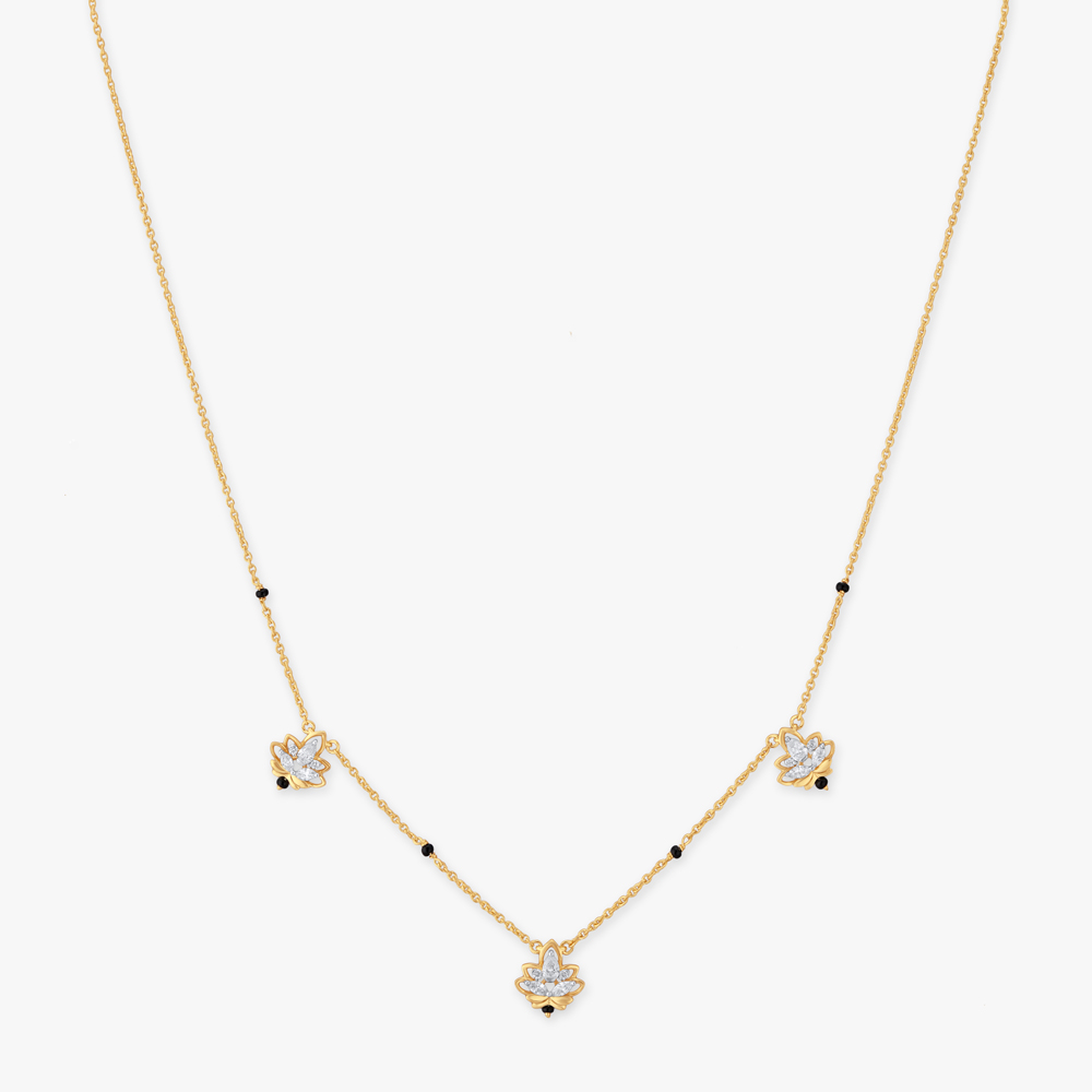 Floral Trio Diamond Mangalsutra,,hi-res image number null