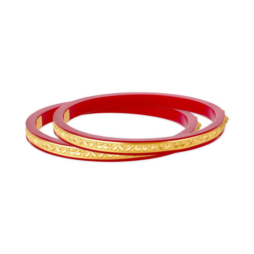 Slender Gold Pola Bangle Set for the Bengali Bride,,hi-res image number null