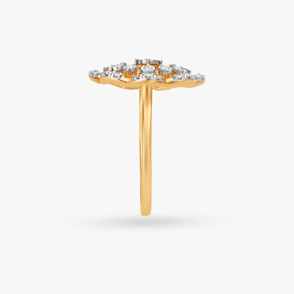 Shimmering Floral Diamond Ring,,hi-res image number null