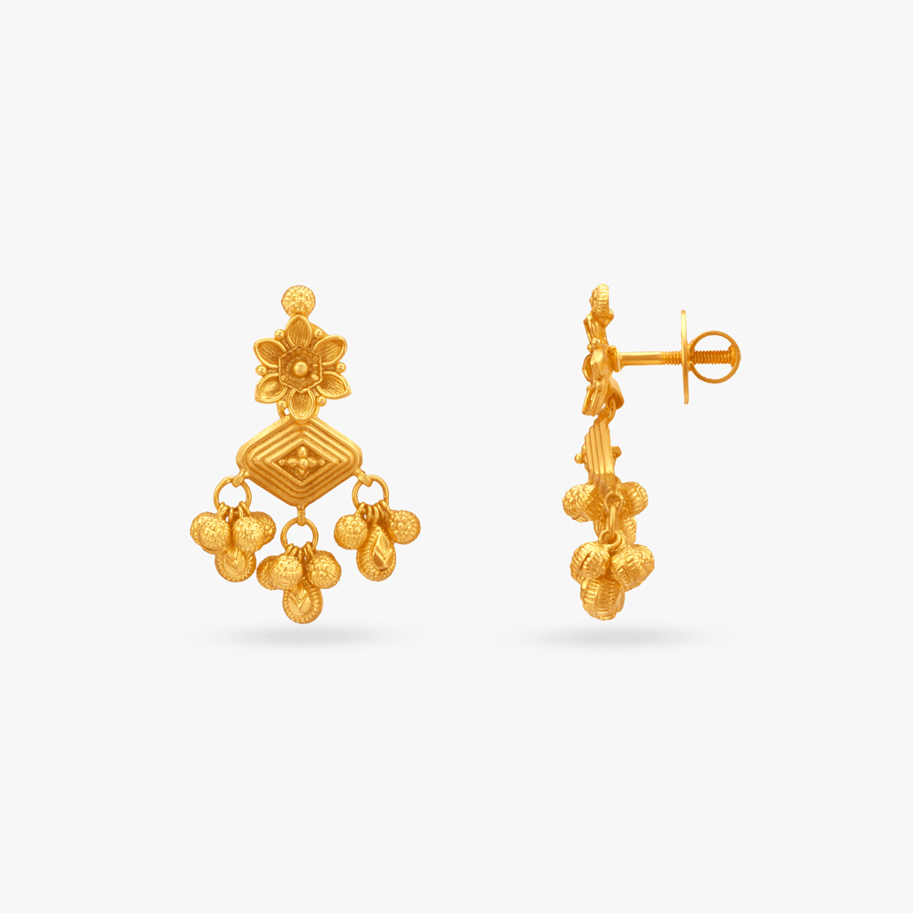 Ornate Bloom Gold Necklace Set,,hi-res image number null