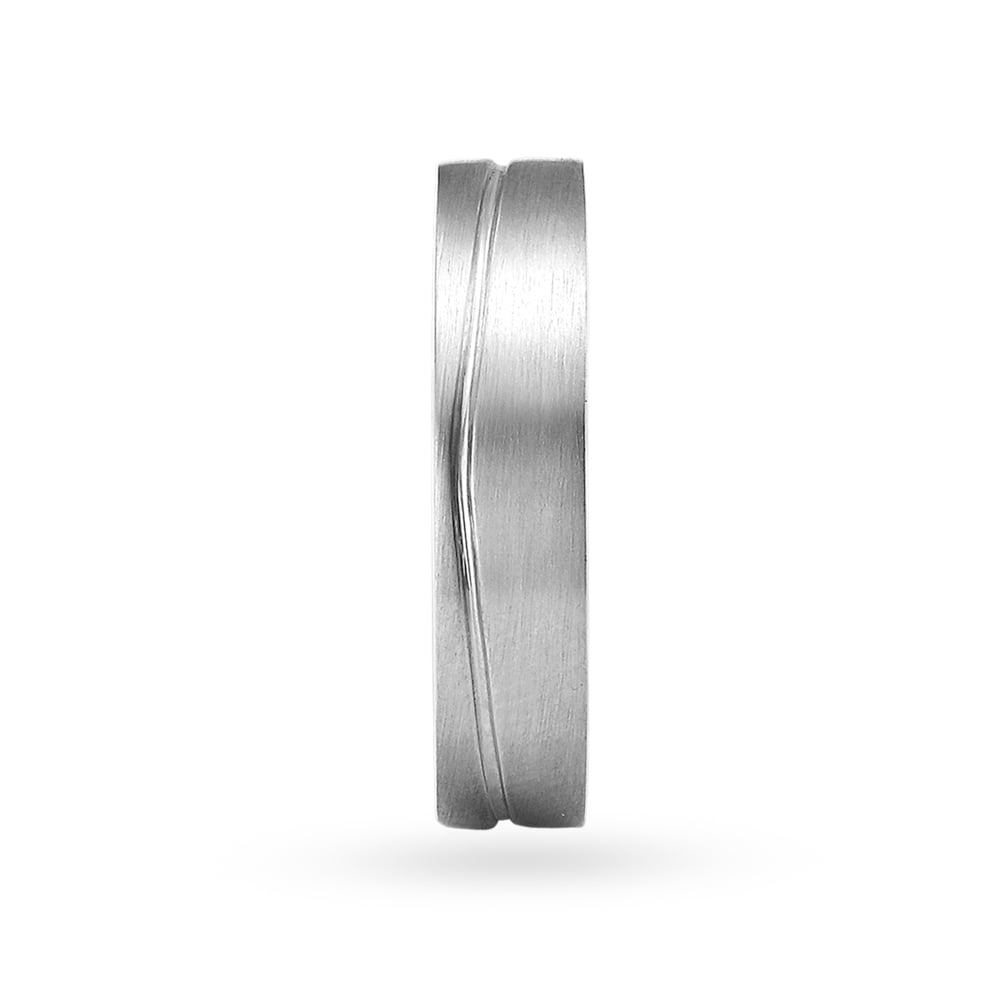 Sleek Platinum Finger Ring for Men,,hi-res image number null