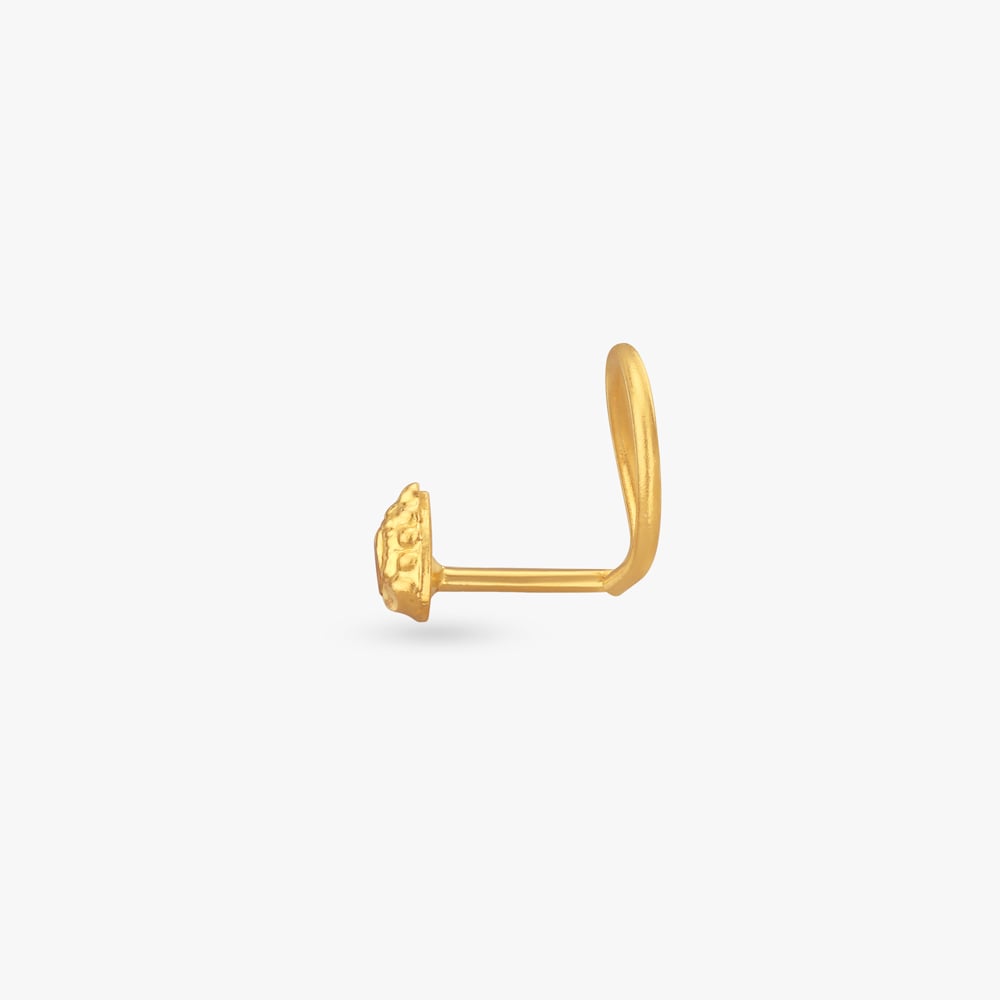 Timeless Lotus Gold Nose Pin,,hi-res image number null