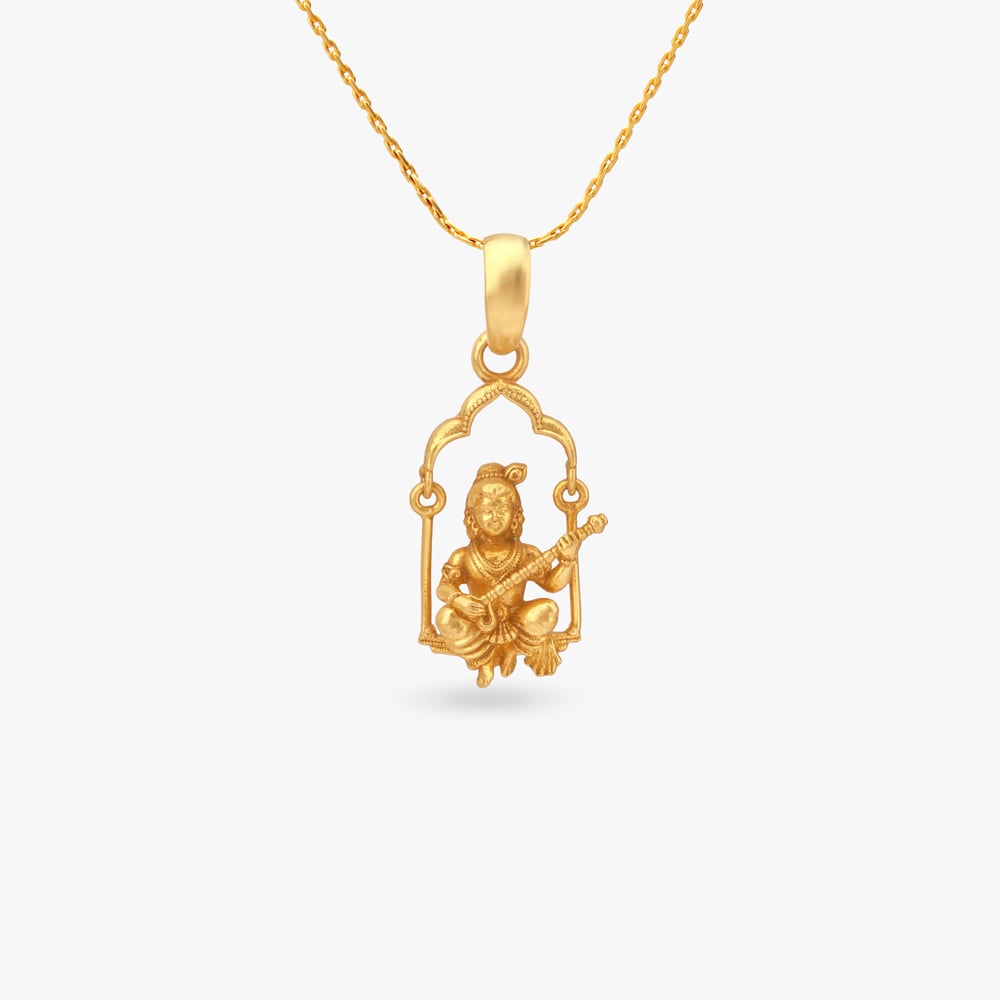 

Serene Krishna Gold Pendant