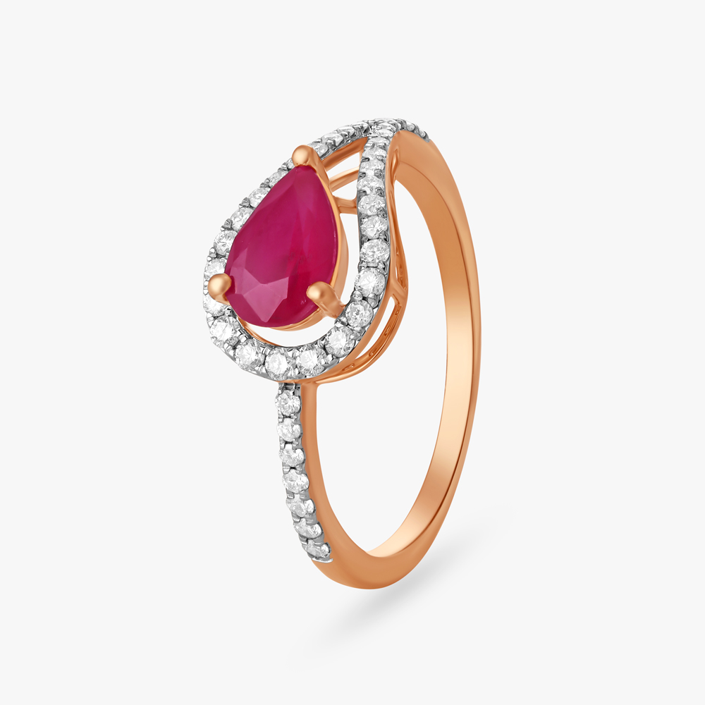 Shimmering Pear Diamond Ring,,hi-res image number null