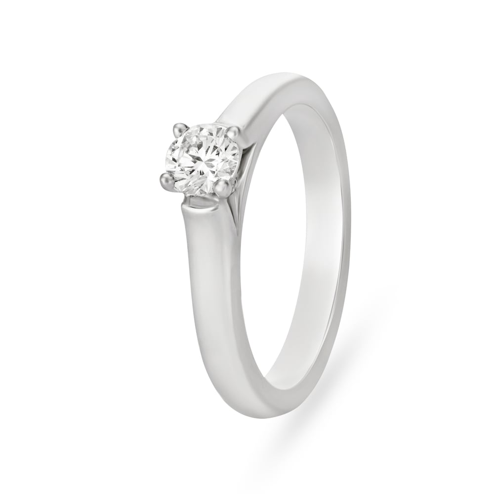 Dazzling Solitaire Platinum Finger Ring,,hi-res image number null
