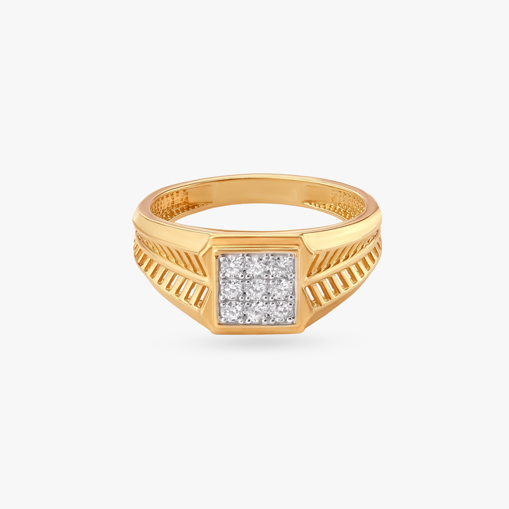 Regal Matrix Diamond Finger Ring for Men,,hi-res image number null