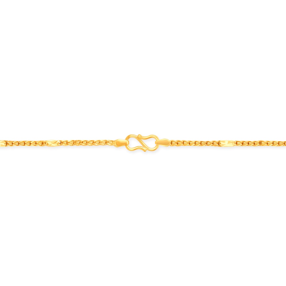 Sophisticated Carved Gold Chain for Men,,hi-res image number null