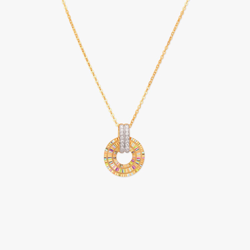 Halo of Light Diamond Pendant with Chain,,hi-res image number null