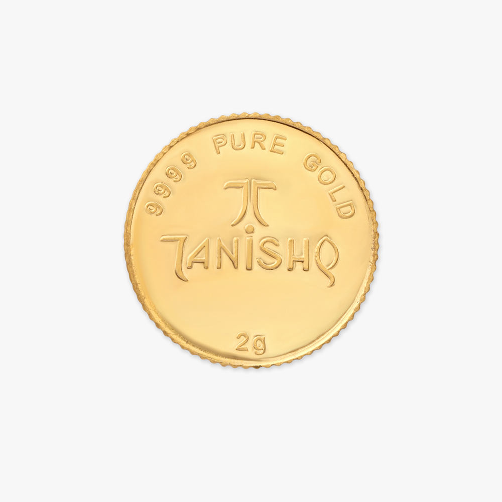 2 gram 24 Karat Gold Coin with Lakshmi Ganesha Motif,,hi-res image number null