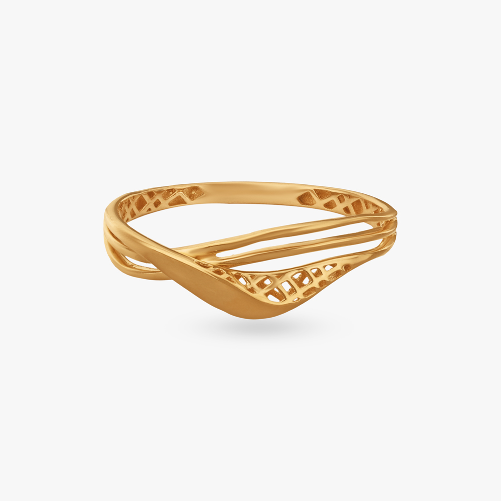Cross Flow Gold Ring,,hi-res image number null
