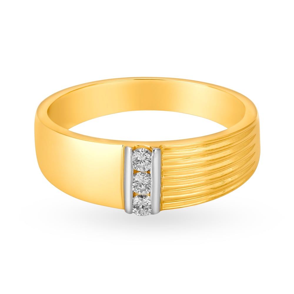 Decorative 18 Karat Gold and Diamond Finger Ring,,hi-res image number null