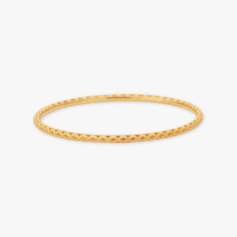 Criss-Cross Gold Bangle,,hi-res image number null