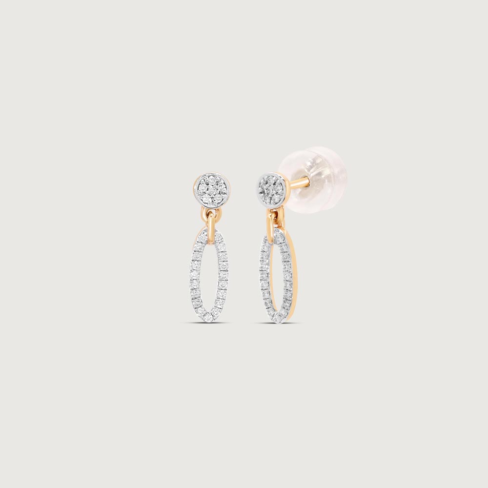 Radiant Loop Diamond Drop Earrings,,hi-res image number null