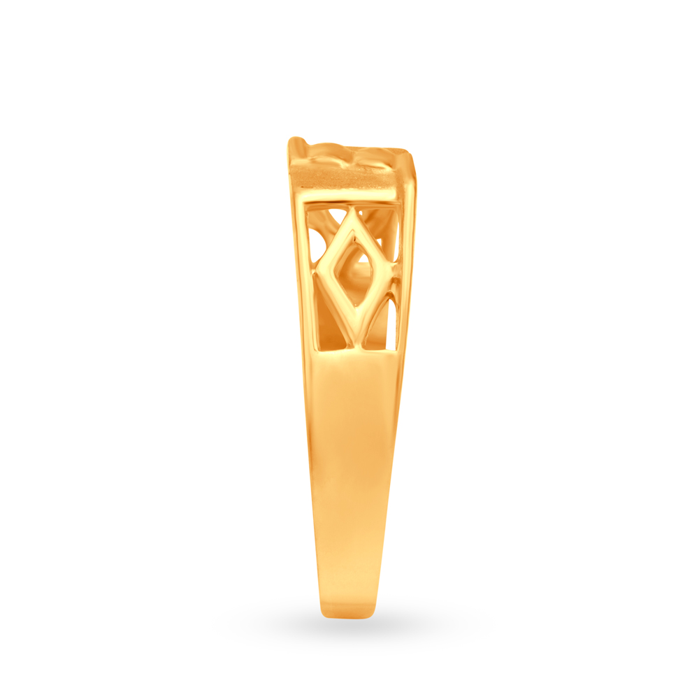 Bold Geometric Gold Ring,,hi-res image number null