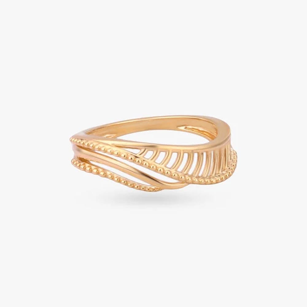 Textured Wave Gold Ring,,hi-res image number null