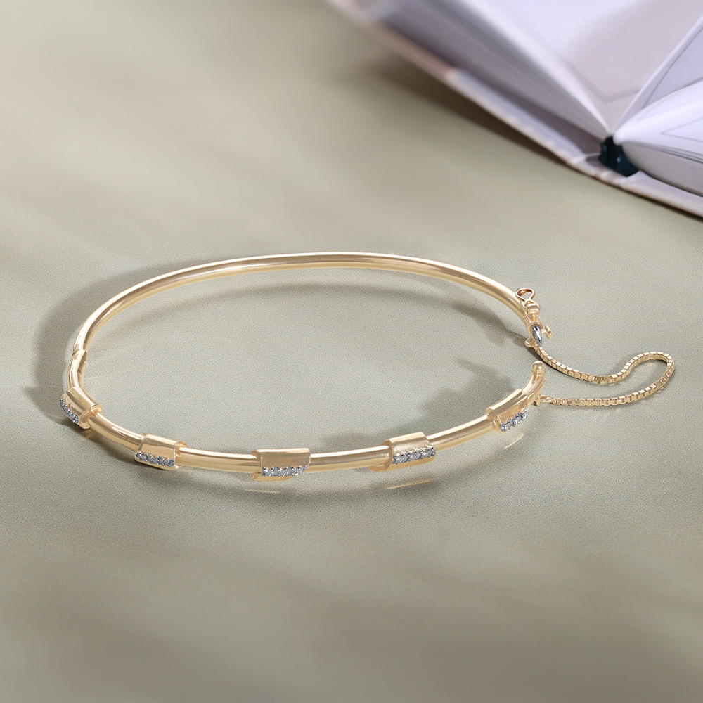 Glitzy Link Diamond Bangle,,hi-res image number null