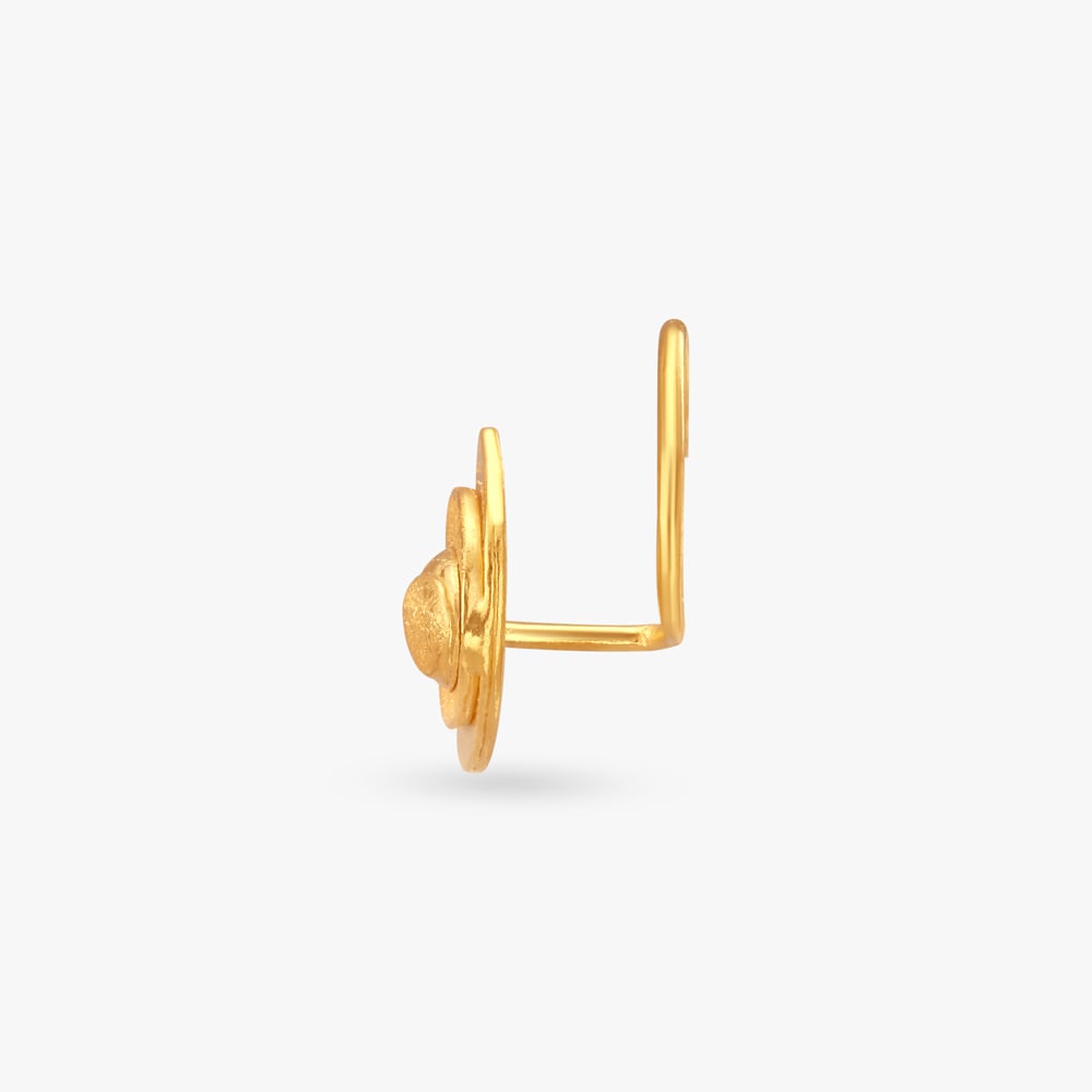 Lotus Grace Gold Nose Pin,,hi-res image number null
