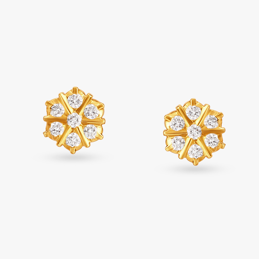 Sublime Blossom Diamond Stud Earrings,,hi-res image number null