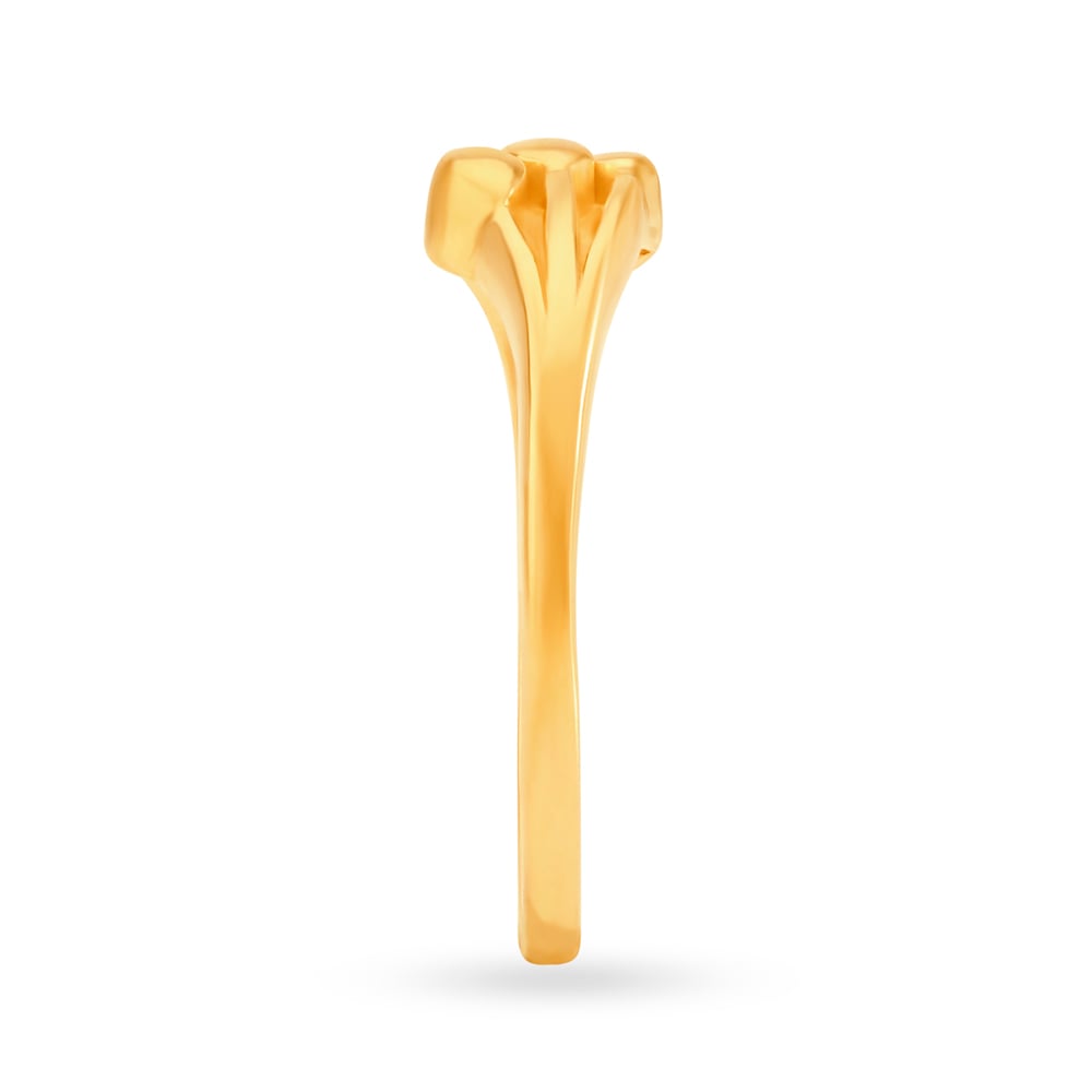 Slender Nature Inspired Gold Ring,,hi-res image number null