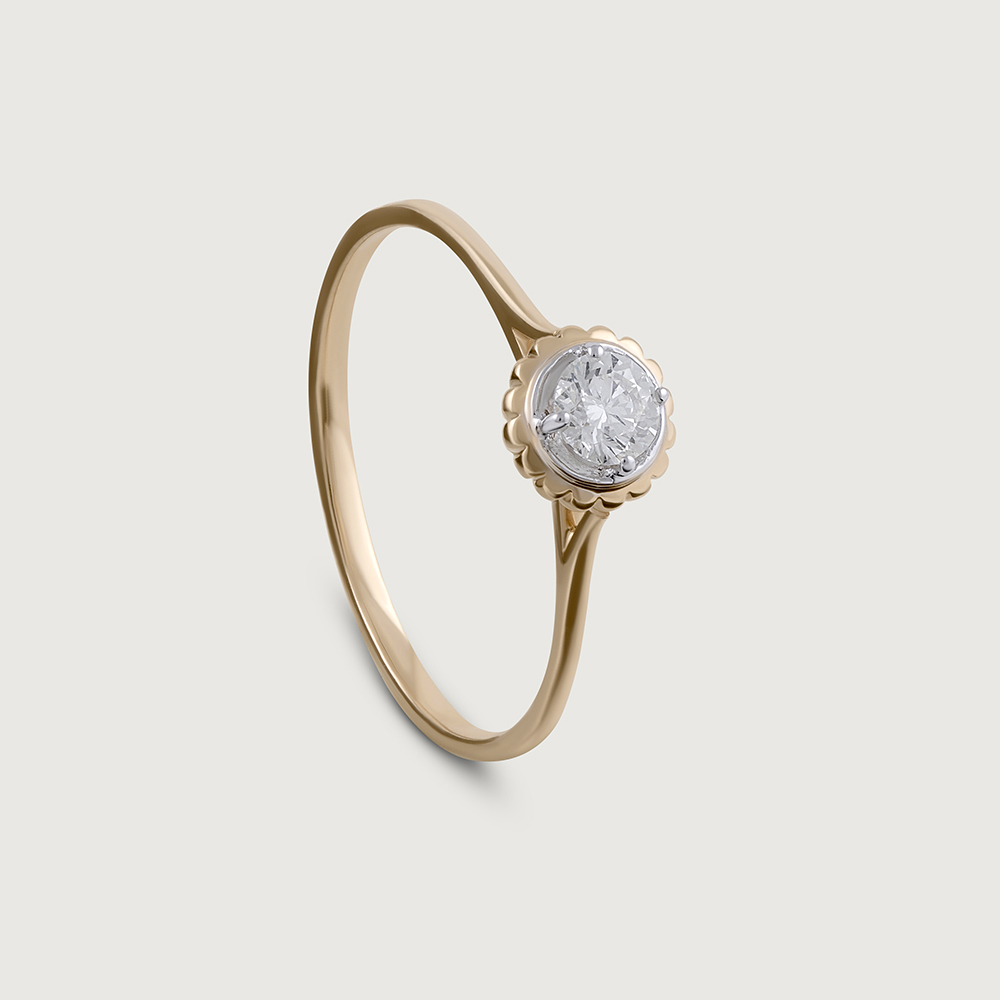 Blooming Beauty 14 kt Gold & Diamond Ring,,hi-res image number null