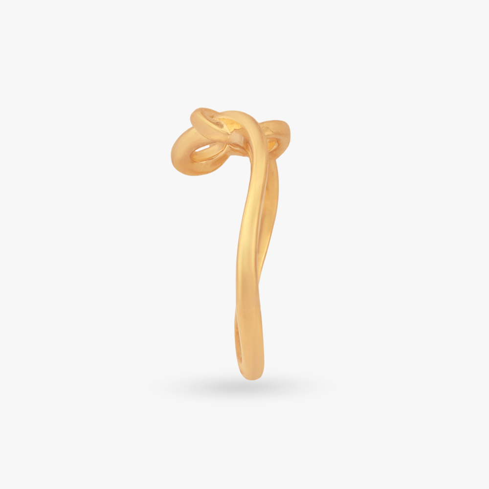Knotted Heart Gold Ring,,hi-res image number null