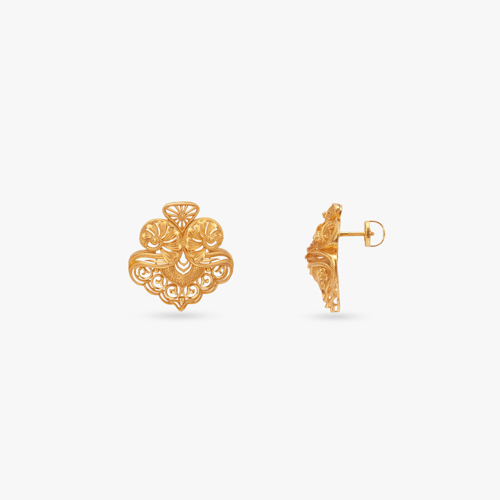 Sholar Pushpa Gold Pasha Earrings,,hi-res image number null