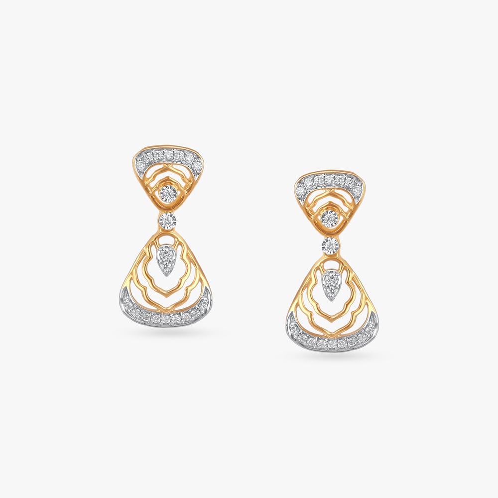 

Retro Shine Diamond Drop Earrings