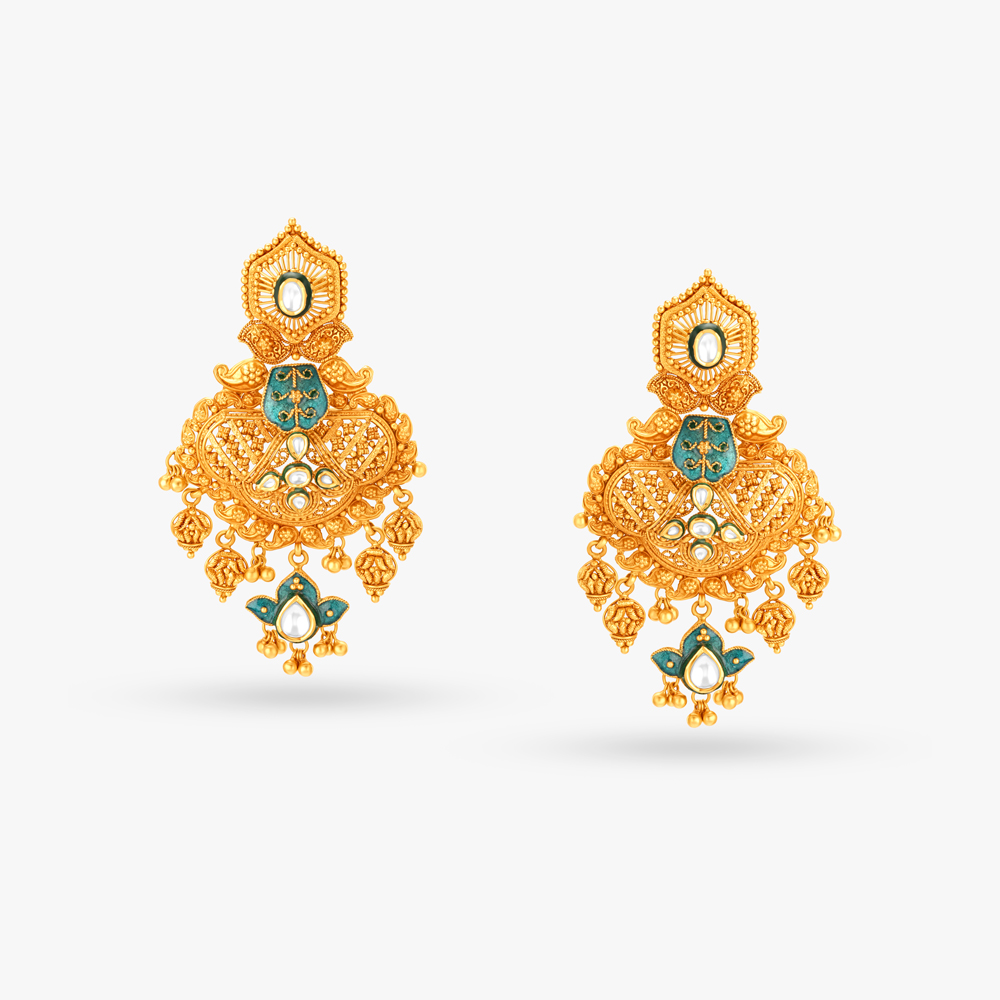 Opulent Intricate Drop Earrings,,hi-res image number null
