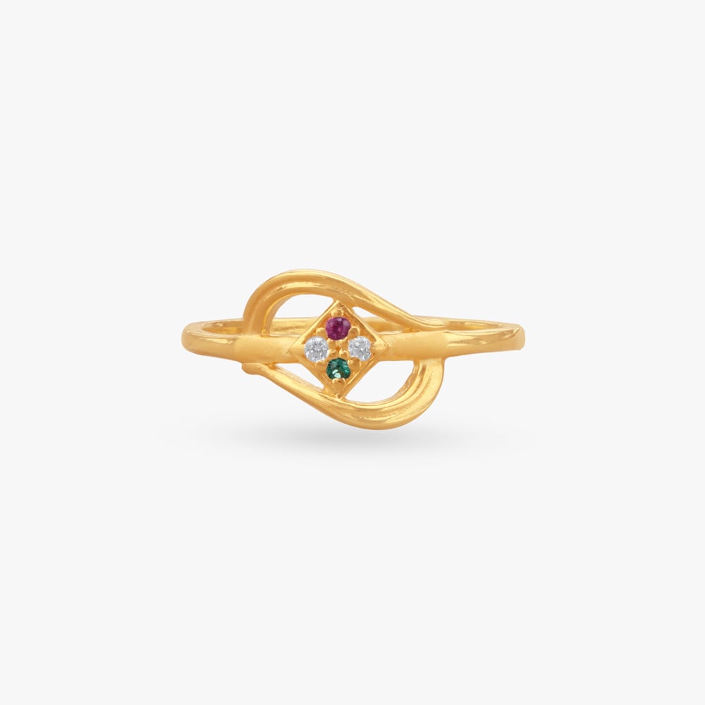 

Twist Prism Gold Finger Ring