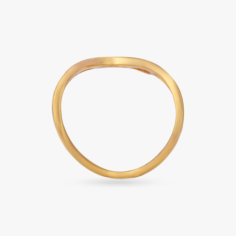 Veil Arc Gold Ring,,hi-res image number null