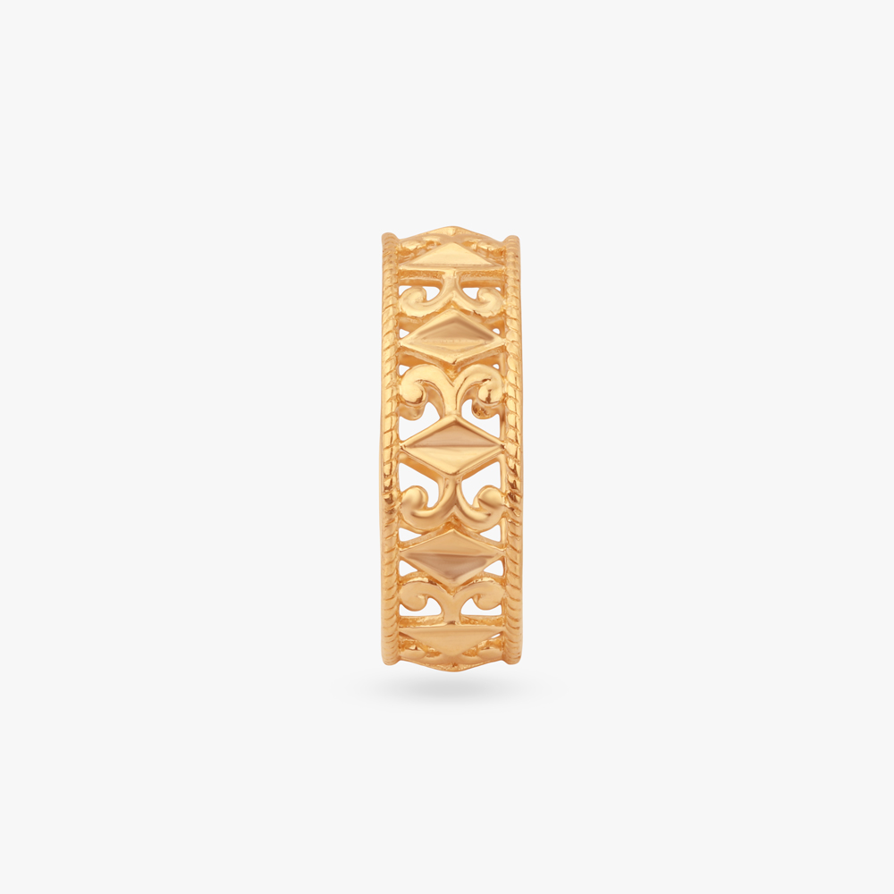 Geometric Filigree Gold Ring,,hi-res image number null