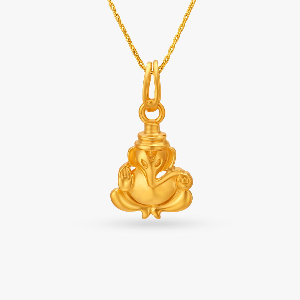 

Vakratunday Gold Pendant