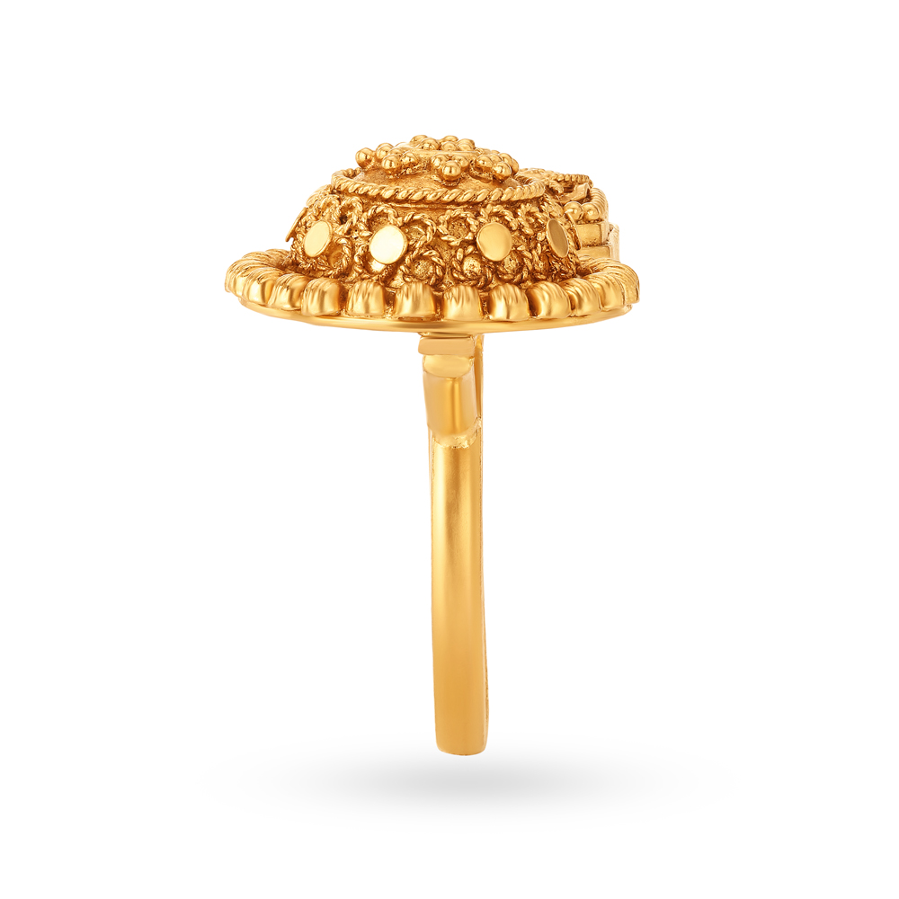 Royal Split Gold Finger Ring,,hi-res image number null
