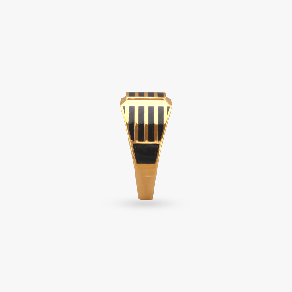 Bold Lines Gold Ring for Men,,hi-res image number null