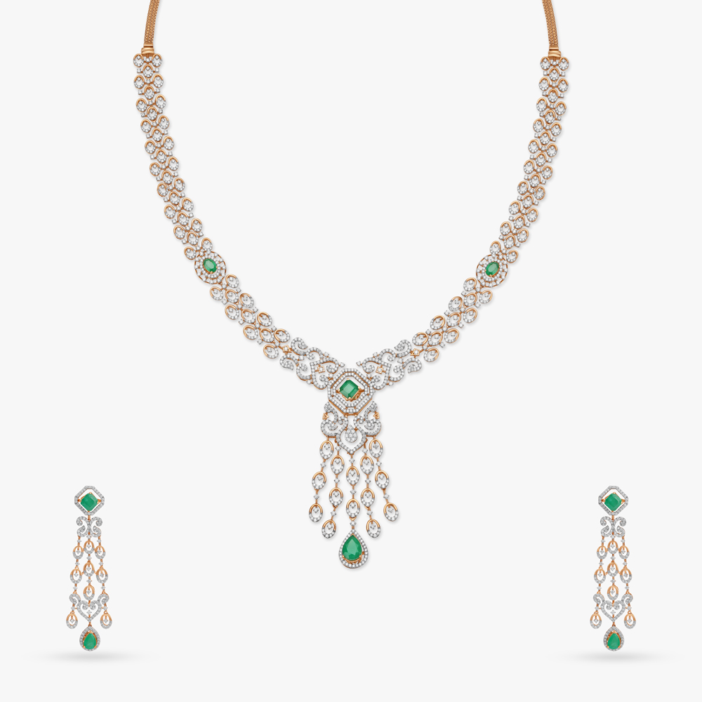 Diamond set cheap tanishq price