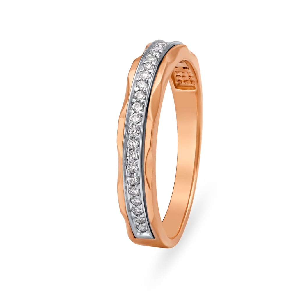 Splendid 18 Karat Rose And White Gold And Diamond Ring,,hi-res image number null