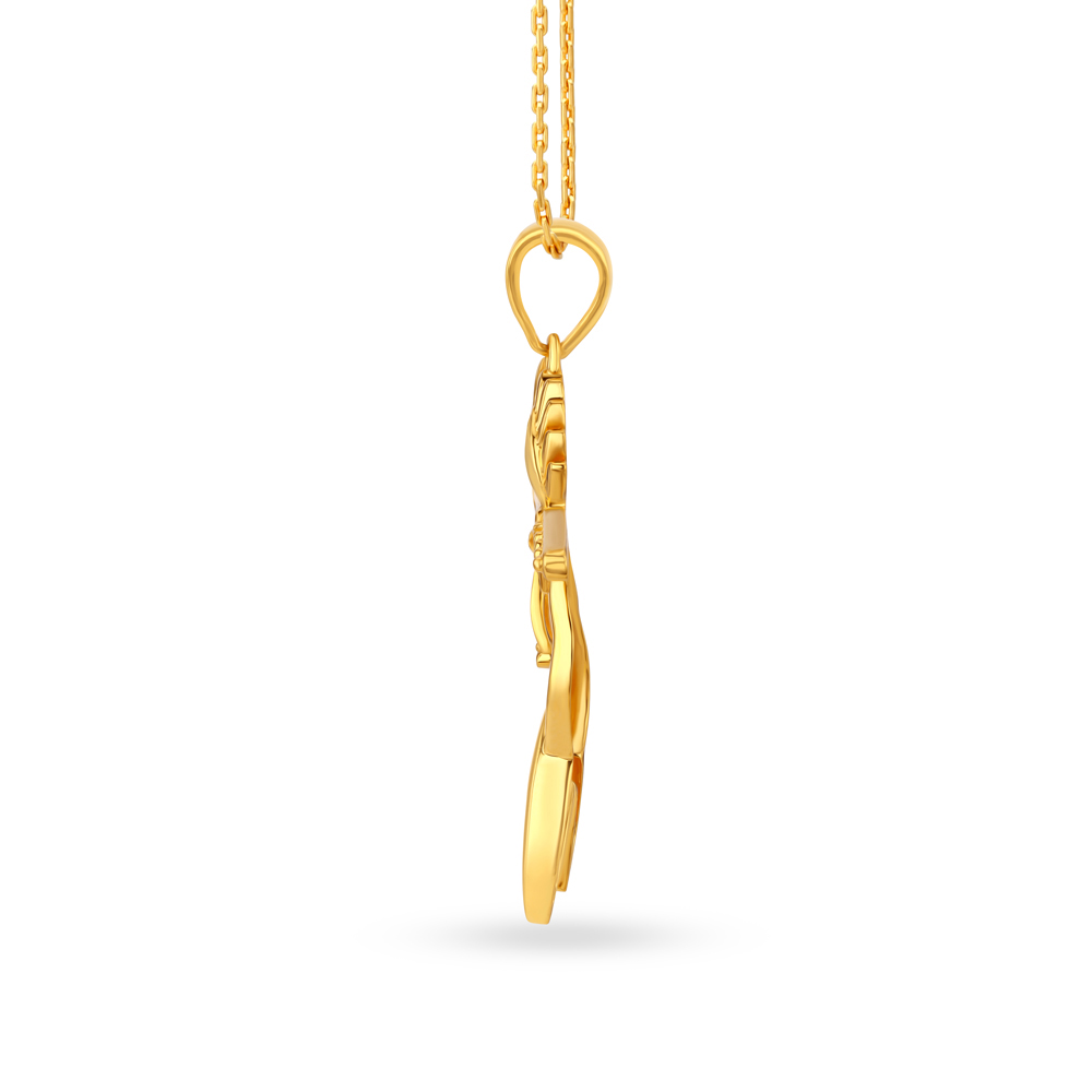 Adorned 22 Karat Yellow Gold Krishna Pendant