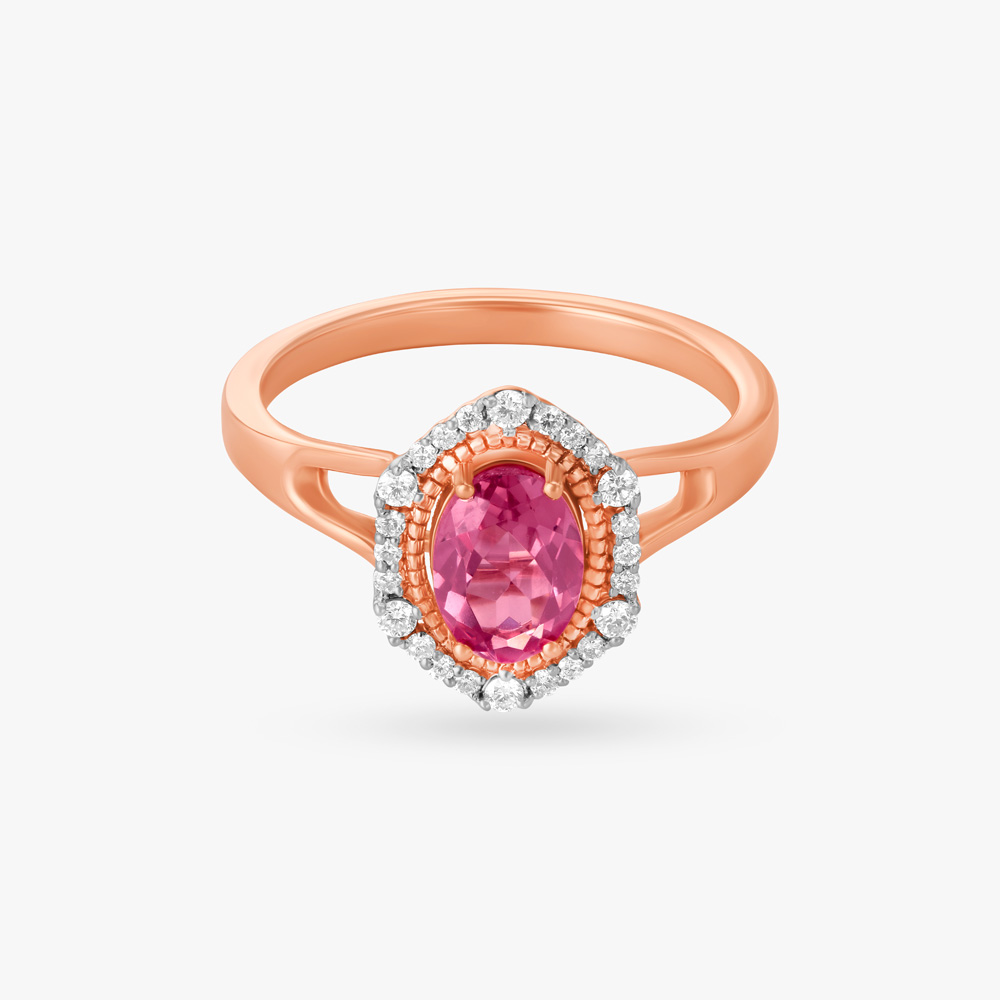 Halo Blush Diamond Ring,,hi-res image number null