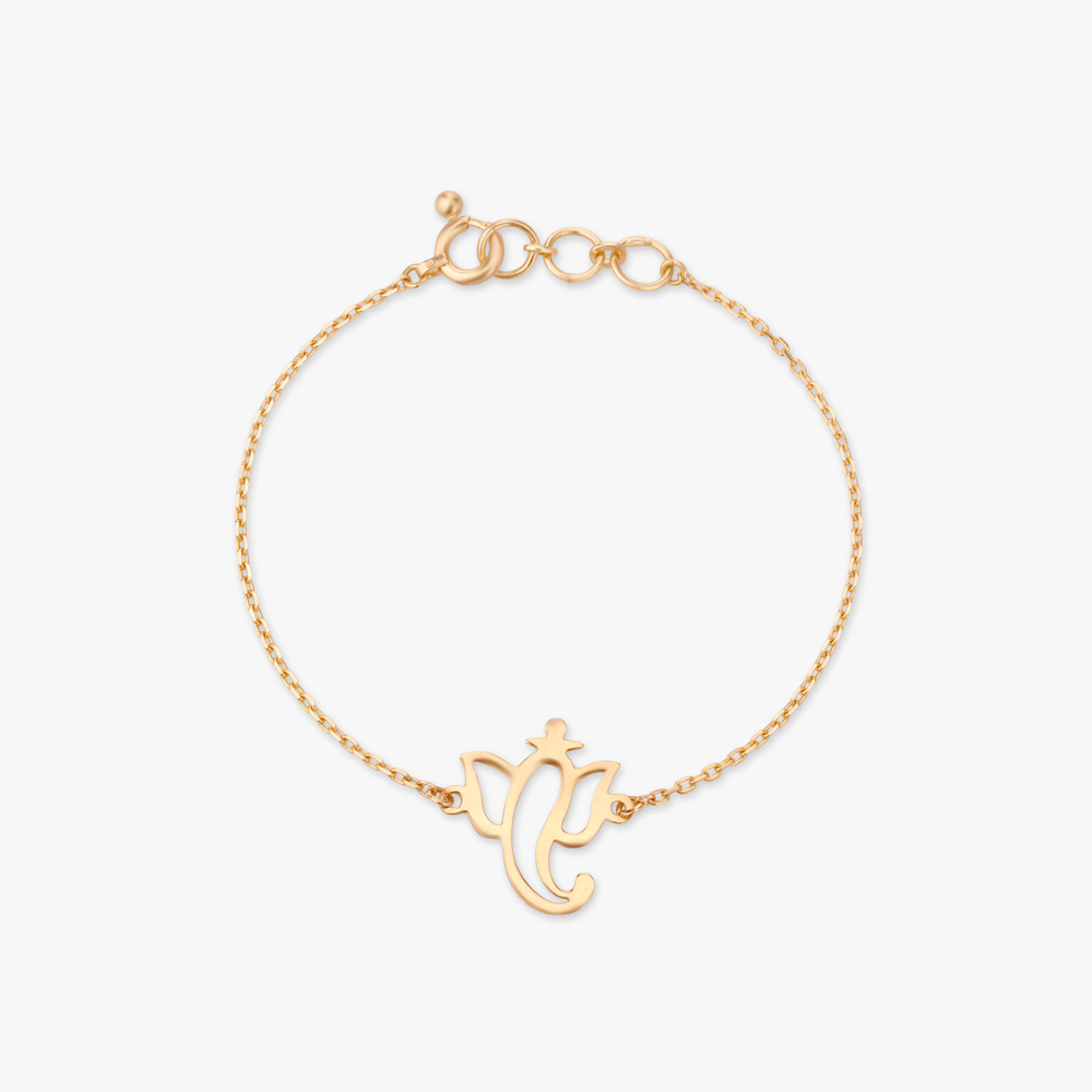 

Graceful Ganesha Gold Bracelet
