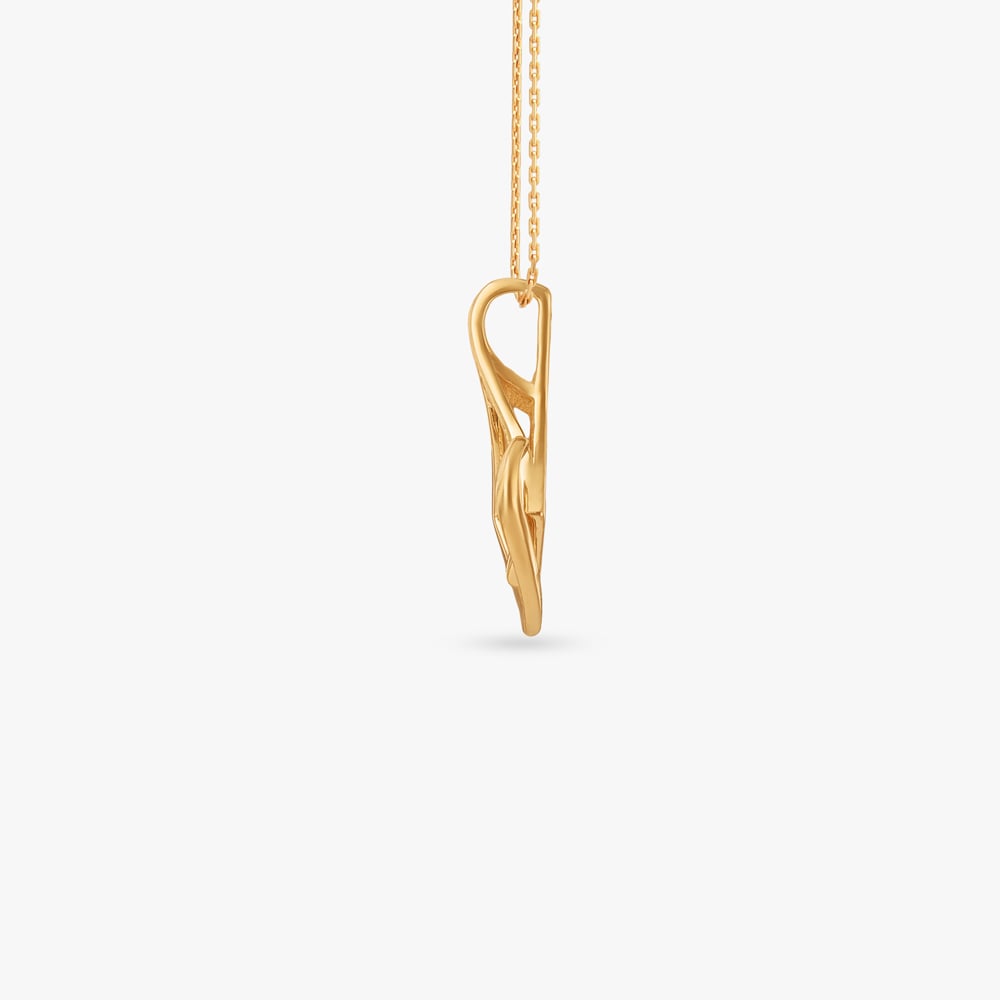 Sculpted Ember Gold Pendant,,hi-res image number null