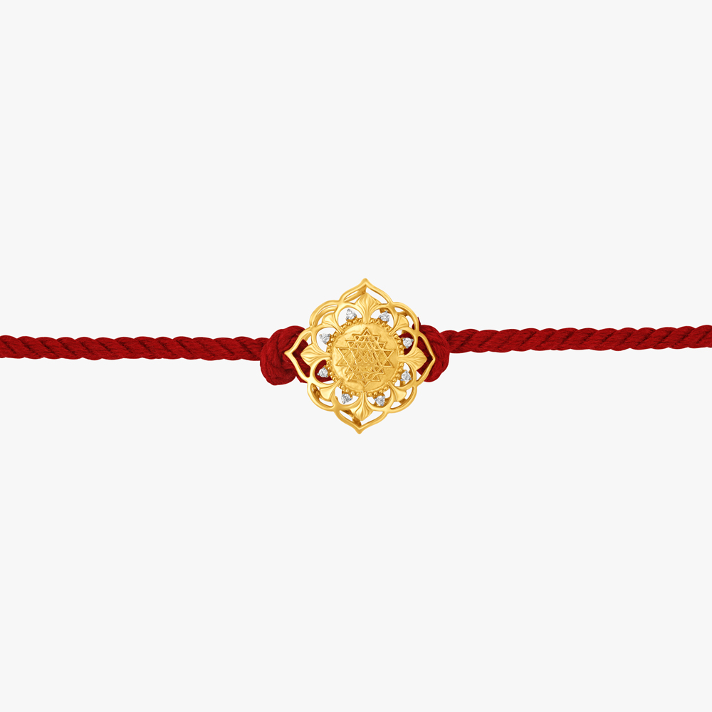 Blooming Nitya Pushta Diamond Rakhi Pendant,,hi-res image number null