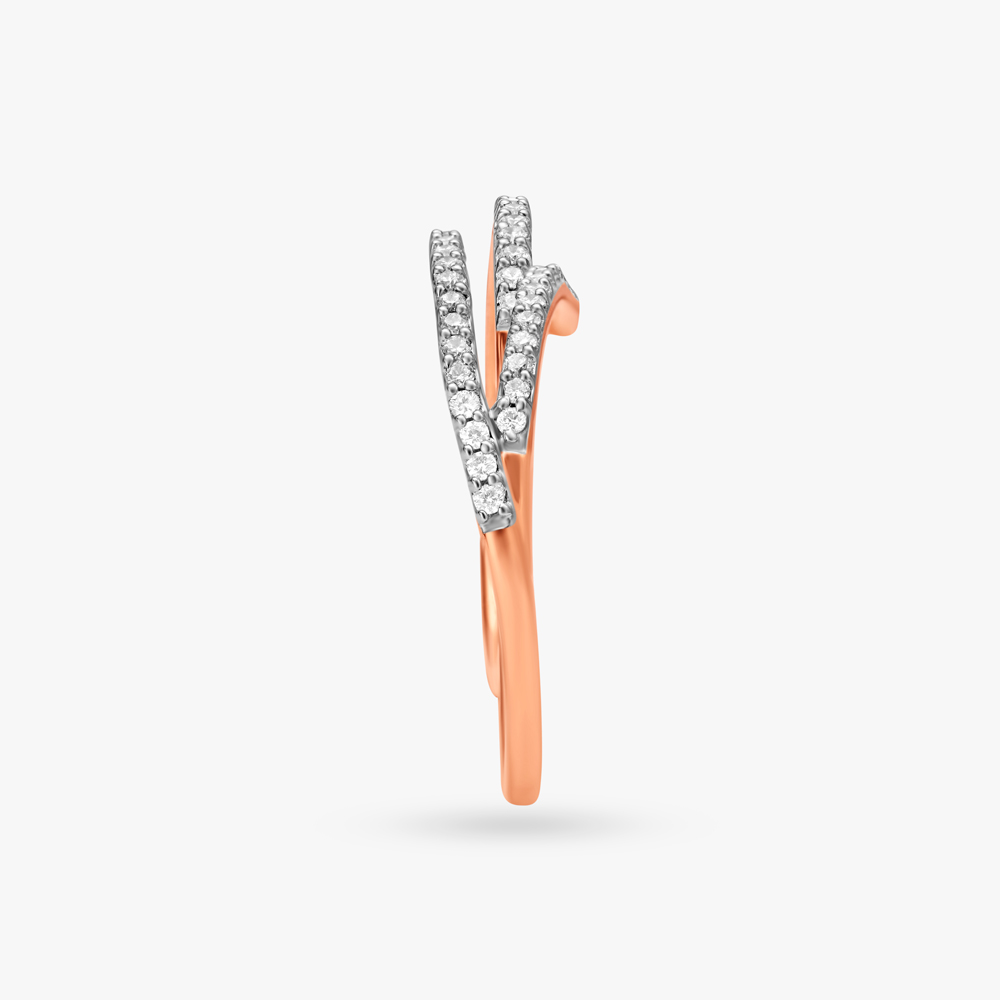 Petite Two Finger Diamond Ring