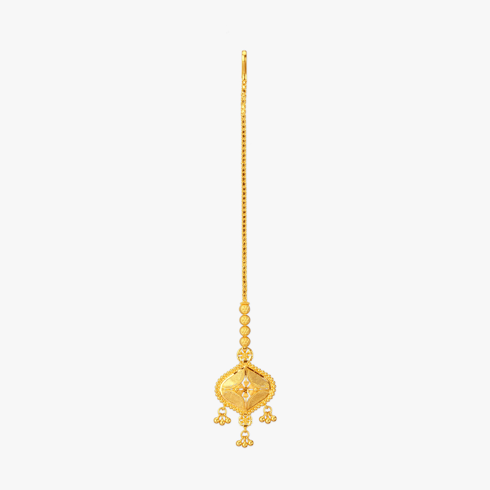 Artistic Finesse Gold Maang Tikka,,hi-res image number null