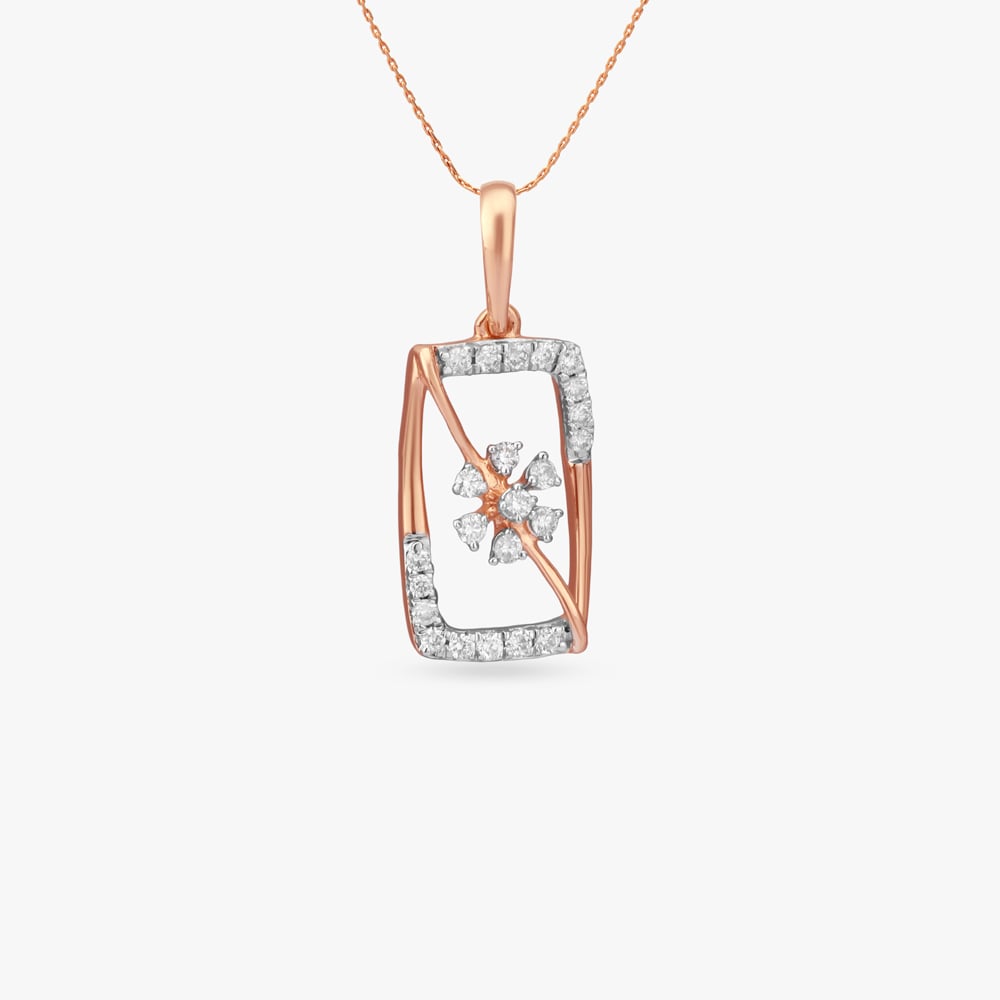 

Floating Petal Diamond Pendant