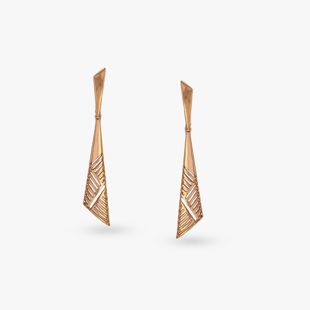 Geometric Flair Gold Hoop Earrings,,hi-res image number null