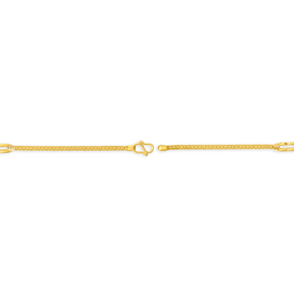 Delicate Yellow Gold Linked Frame Bracelet,,hi-res image number null